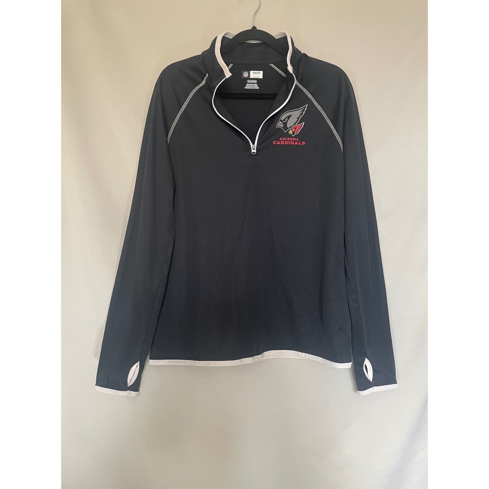 Arizona Cardinals NFL Team Apparel Black Quarter Zip Athletic Pullover XL